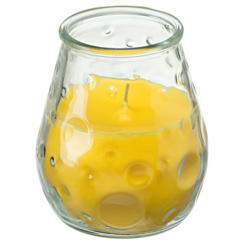 CITRONSKIVA Scented candle in glass