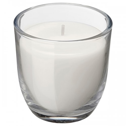 JUBLA Unscented candle in glass