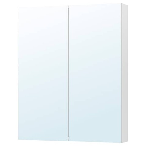 GODMORGON Mirror cabinet with 2 doors