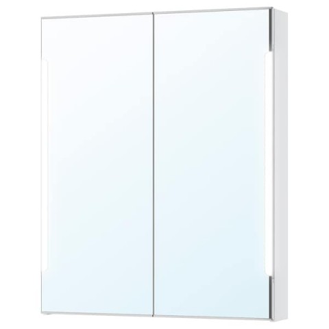 STORJORM Mirror cabinet w 2 doors & light