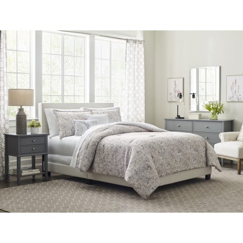 Comforters & Bedspreads| allen + roth Origin 21 5pc Comforter Set Microstripe Reversible Full/Queen Comforter (Polyester with Polyester Fill) - KL31705