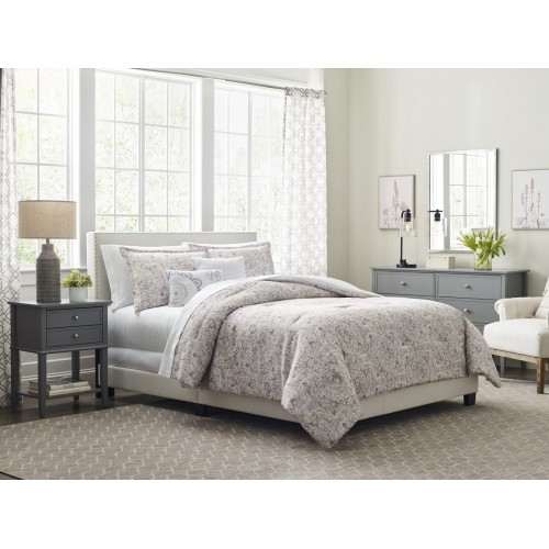 Comforters & Bedspreads| allen + roth Origin 21 5pc Comforter Set Microstripe Reversible Full/Queen Comforter (Polyester with Polyester Fill) - KL31705