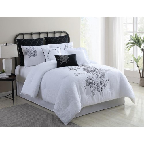 Comforters & Bedspreads| Amrapur Overseas Cascading Florals Multi-colored Abstract King Comforter (Microfiber with Polyester Fill) - CH35409