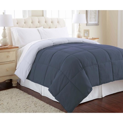 Comforters & Bedspreads| Amrapur Overseas Down alt comforter Denim Reversible Queen Comforter (Microfiber with Down Alternative Fill) - FO97026