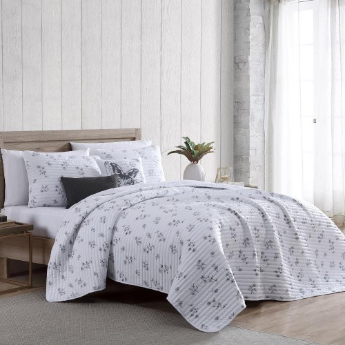 Comforters & Bedspreads| Amrapur Overseas Primrose Reversible King Quilt (Microfiber with Polyester Fill) - DK96596