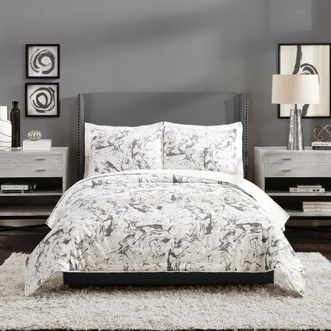 Comforters & Bedspreads| Ayesha Curry Marbleous Reversible Full/Queen Quilt (Polyester with Polyester Fill) - QT05948