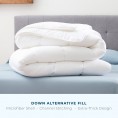 Comforters & Bedspreads| Brookside Medium Warmth White Solid Reversible Queen Comforter (Microfiber with Down Alternative Fill) - AY87166
