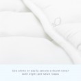 Comforters & Bedspreads| Brookside Medium Warmth White Solid Reversible Queen Comforter (Microfiber with Down Alternative Fill) - AY87166