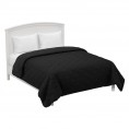 Comforters & Bedspreads| Hastings Home Hastings Home Coverlets Black Solid King Quilt (Polyester with Polyester Fill) - UE11634
