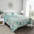 Comforters & Bedspreads| Hastings Home Quilts Blue Multi Reversible Full/Queen Quilt (Polyester with Polyester Fill) - EN04860