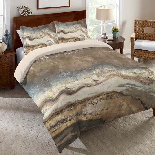 Comforters & Bedspreads| Laural Home Lava Flow Multi-colored Abstract Twin Comforter (Cotton with Polyester Fill) - UE66774