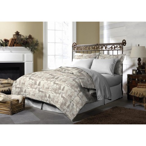 Comforters & Bedspreads| MHF Home Taupe Multi Reversible Twin Comforter (Polyester with Polyester Fill) - VF90637