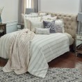Comforters & Bedspreads| Rizzy Home Adeline Standard Sham Ivory Stripe Queen Duvet (Linen with Fill) - JY04764