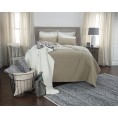Comforters & Bedspreads| Rizzy Home Breeze on By Taupe Standard Sham Taupe Solid Queen Quilt (Cotton with Fill) - JF53064