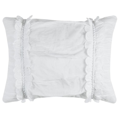 Comforters & Bedspreads| Rizzy Home Clementine White Standard Sham White Solid Queen Quilt (Cotton with Fill) - GP38035