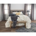 Comforters & Bedspreads| Rizzy Home Julian King Quilt Ivory Abstract King Quilt (Cotton with Polyester Fill) - AR04120