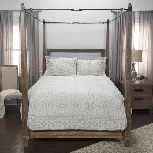 Comforters & Bedspreads| Rizzy Home Sacred Emotion King Duvet Tan Floral King Duvet (Cotton with Fill) - NB88379
