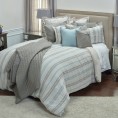 Comforters & Bedspreads| Rizzy Home Terrance King Duvet Natural Stripe King Duvet Cover (Linen with Fill) - ML05454