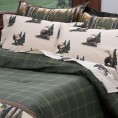 Bedding Sets| Blue Ridge Trading Blue Ridge Trading Rocky Mountain Elk 8-Piece Green Full Comforter Set - CY09241