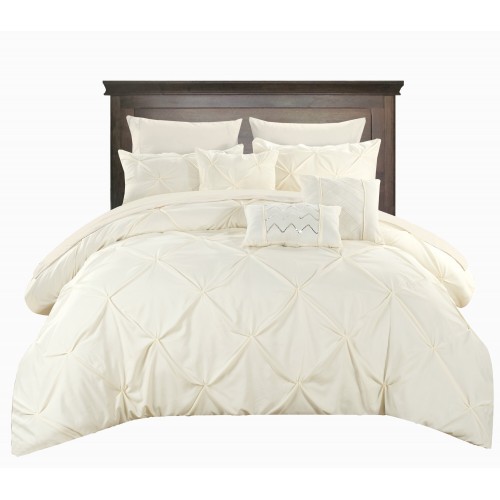 Bedding Sets| Chic Home Design Hannah 10-Piece Beige King Comforter Set - JL60790