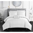 Bedding Sets| Chic Home Design Jordyn 8-Piece White King Comforter Set - FC94642