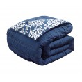 Bedding Sets| Chic Home Design Lea 10-Piece Navy King Comforter Set - TJ28562