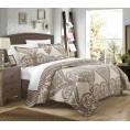 Bedding Sets| Chic Home Design Napoli 2-Piece Beige Twin Quilt Set - VD47411