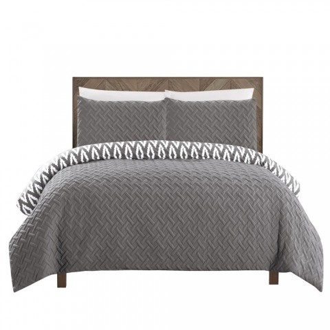 Bedding Sets| Chic Home Design Ora 7-Piece Grey Queen Comforter Set - RA27070