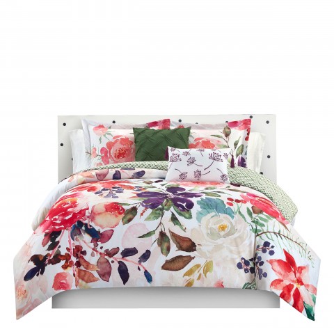 Bedding Sets| Chic Home Design Philia 5-Piece Multi Color Queen Comforter Set - SK52981