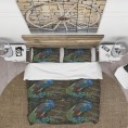Bedding Sets| Designart 3-Piece Black King Duvet Cover Set - QT93482