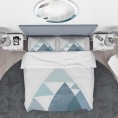 Bedding Sets| Designart 3-Piece Blue King Duvet Cover Set - RK34260