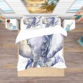Bedding Sets| Designart 3-Piece Blue Queen Duvet Cover Set - FE18633