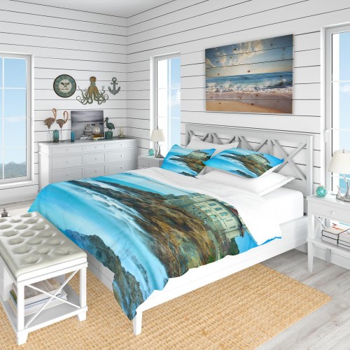 Bedding Sets| Designart 3-Piece Blue Queen Duvet Cover Set - FH84722