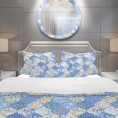 Bedding Sets| Designart 3-Piece Blue Twin Duvet Cover Set - UT84476