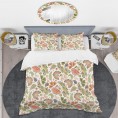 Bedding Sets| Designart 3-Piece Green King Duvet Cover Set - ME37143