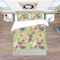 Bedding Sets| Designart 3-Piece Green King Duvet Cover Set - YY99464