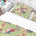 Bedding Sets| Designart 3-Piece Green King Duvet Cover Set - YY99464