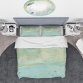 Bedding Sets| Designart 3-Piece Green Queen Duvet Cover Set - FQ61856