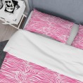 Bedding Sets| Designart 3-Piece Pink King Duvet Cover Set - JD46517