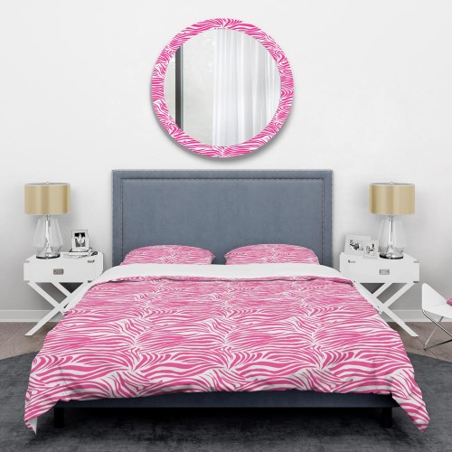 Bedding Sets| Designart 3-Piece Pink King Duvet Cover Set - JD46517