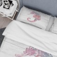Bedding Sets| Designart 3-Piece Pink Queen Duvet Cover Set - WS00947