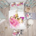 Bedding Sets| Designart 3-Piece Pink Twin Duvet Cover Set - ML05361