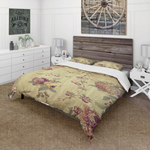 Bedding Sets| Designart 3-Piece Purple Twin Duvet Cover Set - HT81471