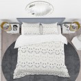 Bedding Sets| Designart 3-Piece White King Duvet Cover Set - KW60663