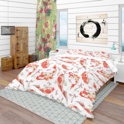 Bedding Sets| Designart 3-Piece White Queen Duvet Cover Set - YG54426