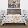 Bedding Sets| Designart 3-Piece Yellow Queen Duvet Cover Set - KL92963
