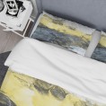 Bedding Sets| Designart 3-Piece Yellow Queen Duvet Cover Set - VA69409