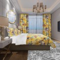 Bedding Sets| Designart 3-Piece Yellow Twin Duvet Cover Set - GU15269
