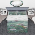 Bedding Sets| Designart Designart Duvet covers 3-Piece Blue King Duvet Cover Set - CE07561