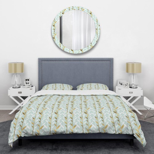 Bedding Sets| Designart Designart Duvet covers 3-Piece Blue King Duvet Cover Set - FN30206
